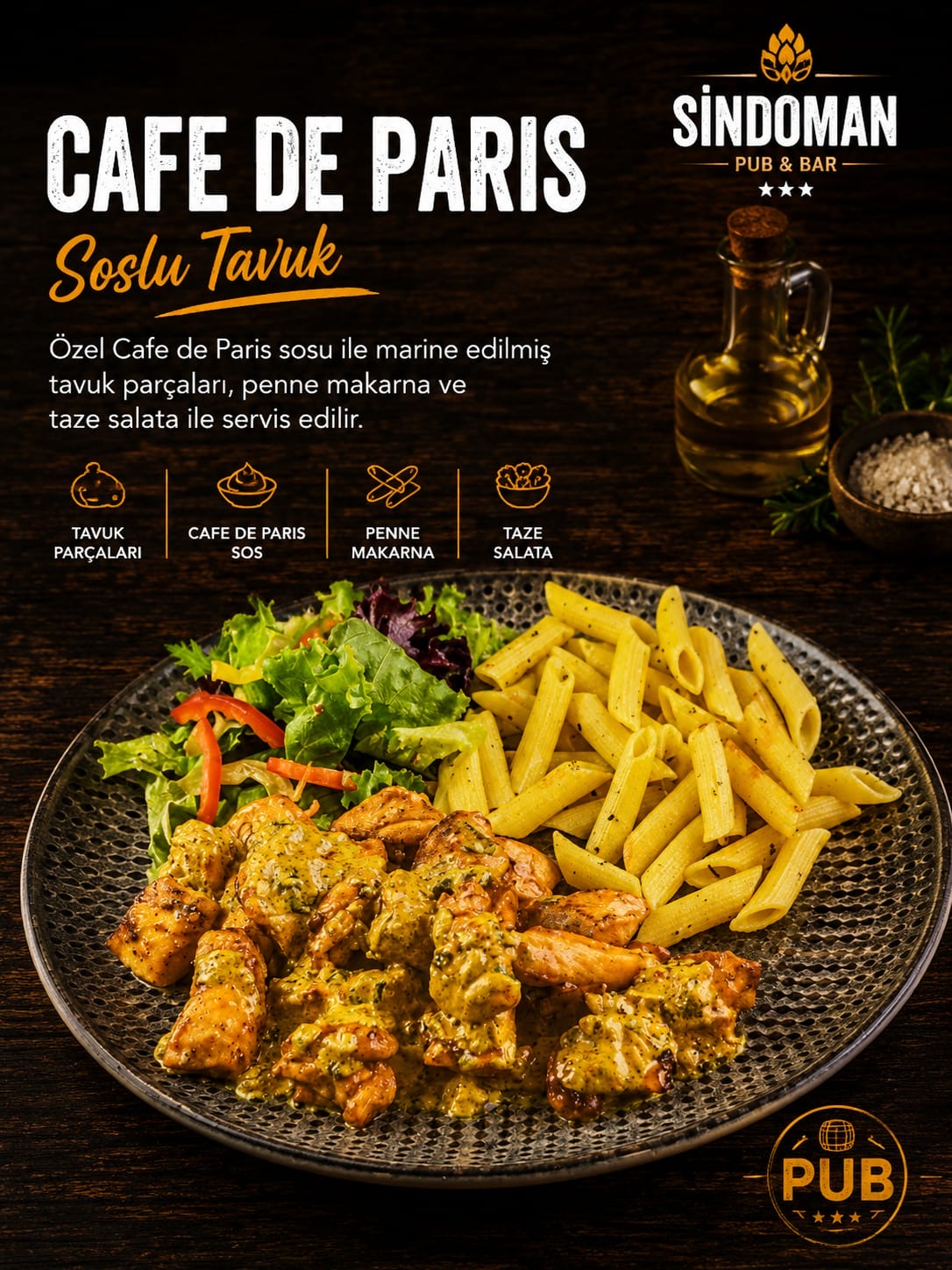 Cafe de Paris Soslu Tavuk