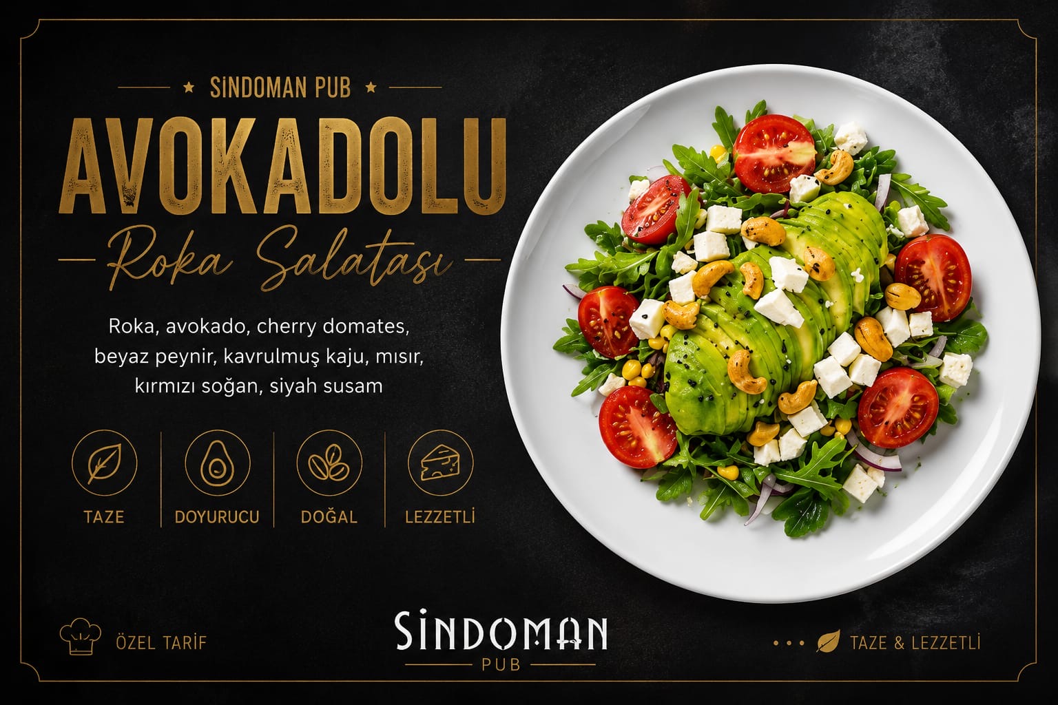 Avokadolu Roka Salatası