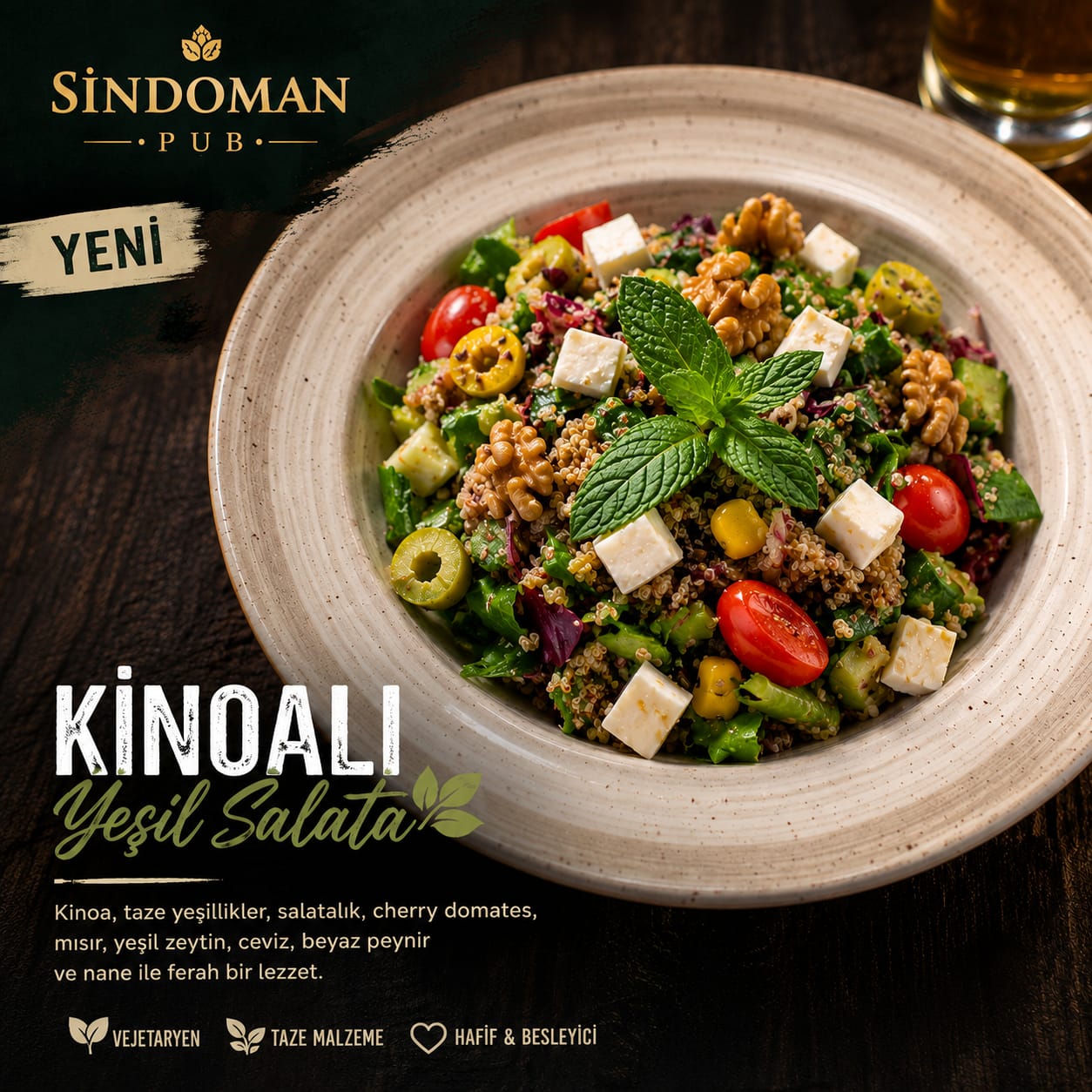 Kinoalı Yeşil Salata